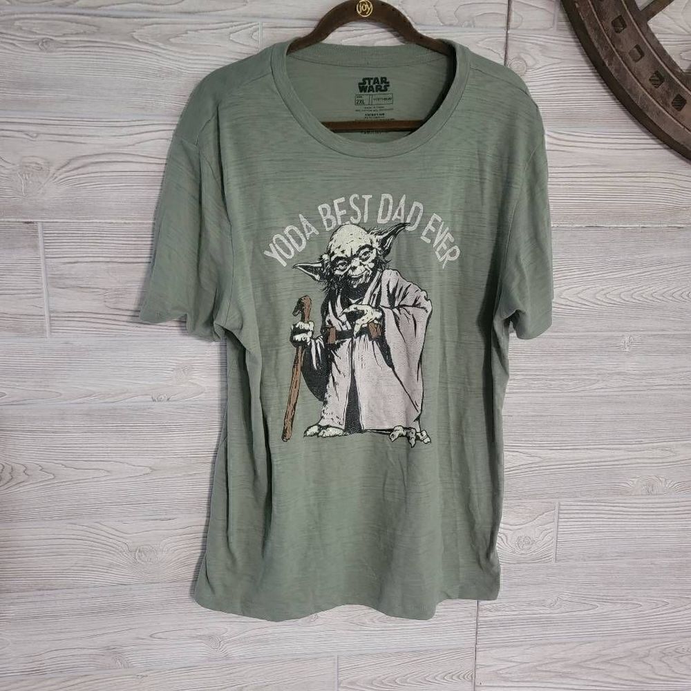 Star Wars Yoda Best Dad Ever Shirt Mens SZ 2X